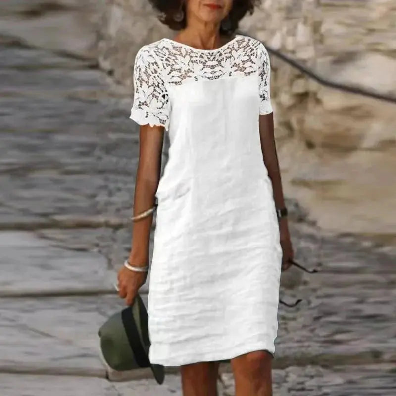 Vestido de Linho Feminino Ludimila - Loja Luniva