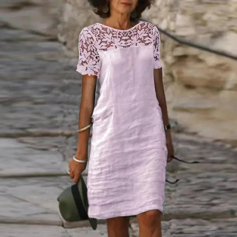 Vestido de Linho Feminino Ludimila - Loja Luniva