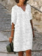 Vestido de Linho Floral Brenna - Loja Luniva