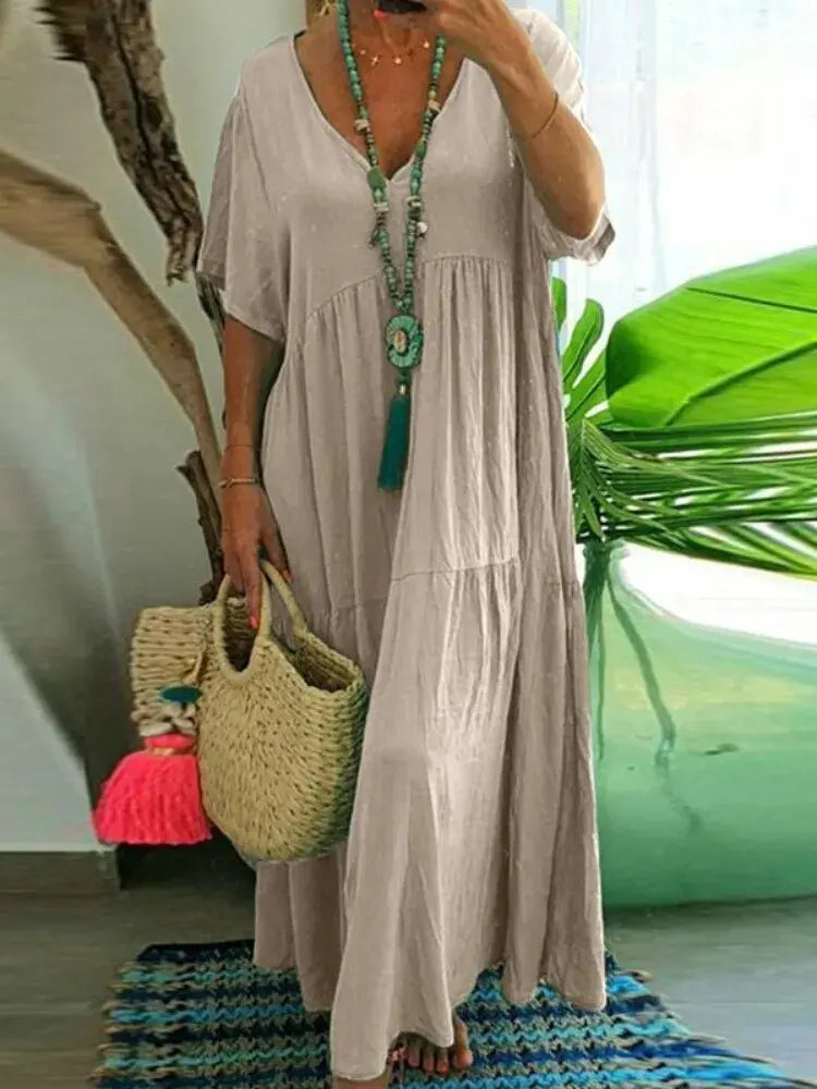 Vestido de Linho Leonita - Loja Luniva