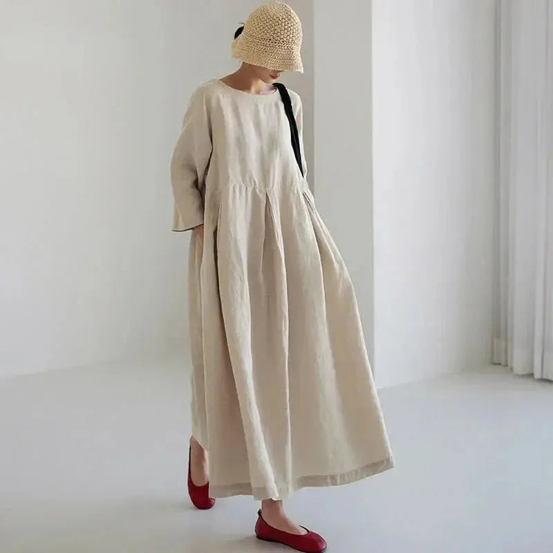 Vestido de Linho Longo - Loja Luniva