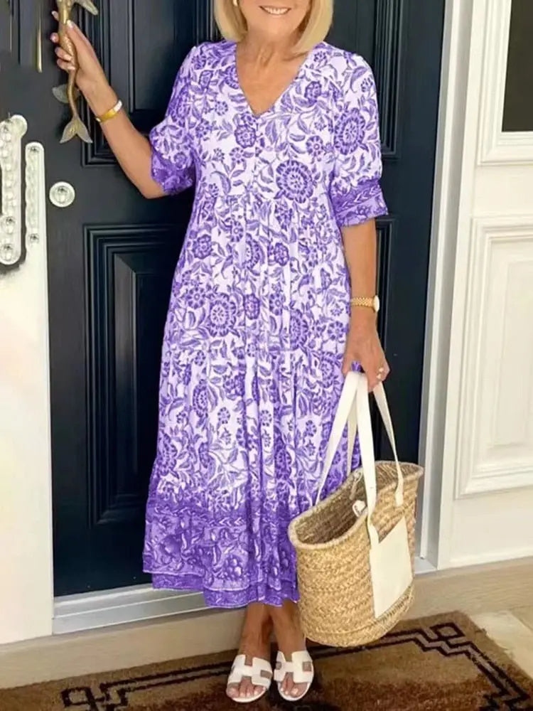 Vestido Estampado Helonis - Loja Luniva