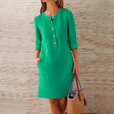 Vestido Feminino Casual com Botão Tattiane - Loja Luniva
