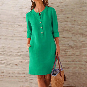 Vestido Feminino Casual com Botão Tattiane - Loja Luniva