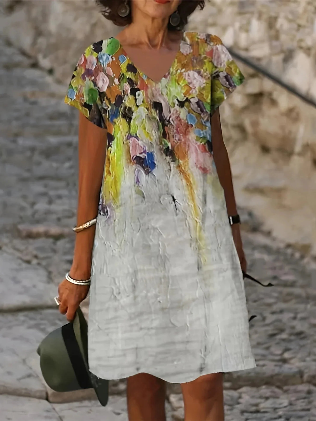 Vestido Feminino com Manga Curta Mirella - Loja Luniva