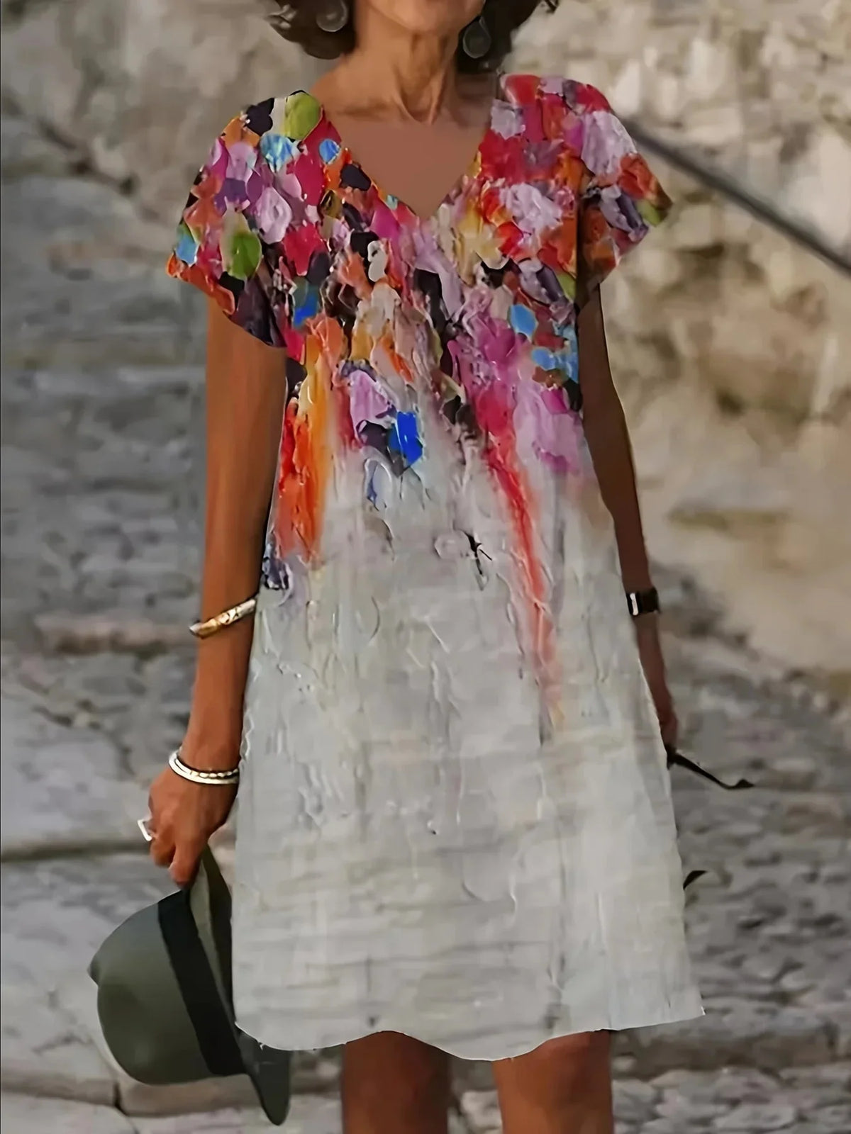 Vestido Feminino com Manga Curta Mirella - Loja Luniva