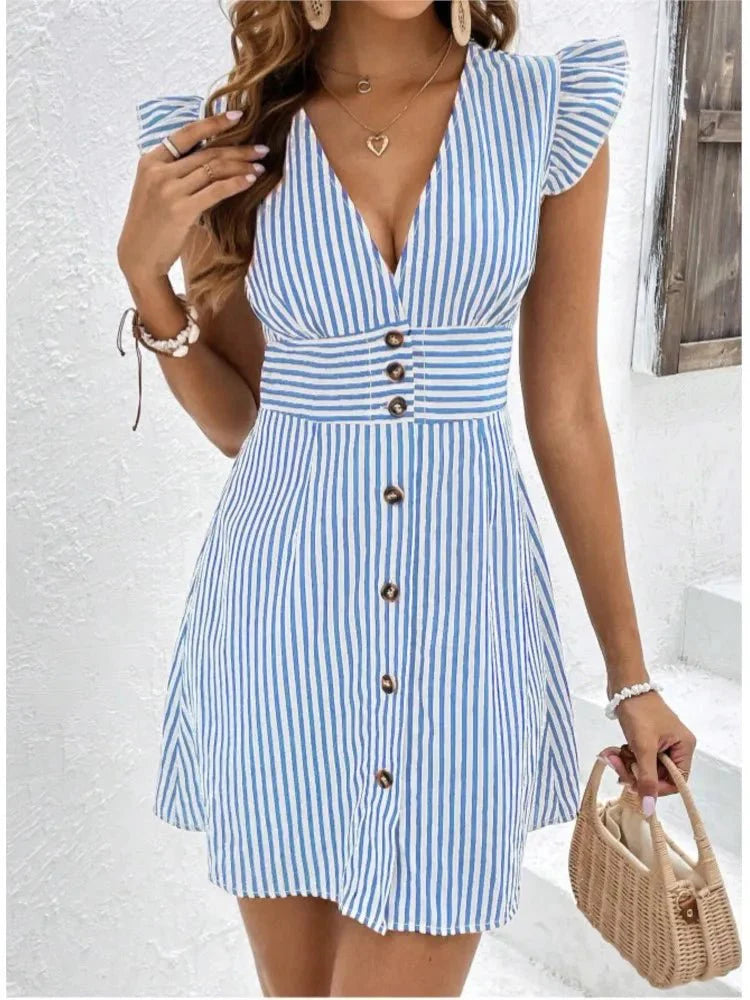Vestido Feminino Curto com Gola V Talissa - Loja Luniva