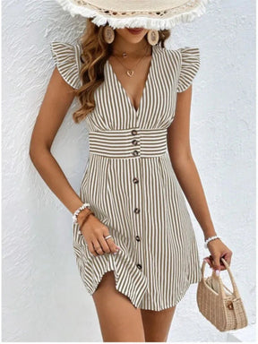 Vestido Feminino Curto com Gola V Talissa - Loja Luniva
