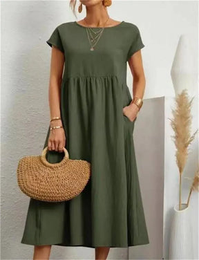 Vestido Feminino de Manga Curta Calíope - Loja Luniva