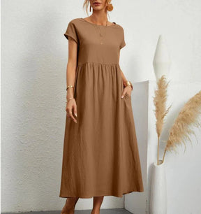Vestido Feminino de Manga Curta Calíope - Loja Luniva