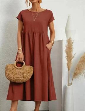 Vestido Feminino de Manga Curta Calíope - Loja Luniva