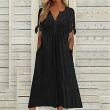 Vestido Feminino de Renda com Gola V Ofélia - Loja Luniva