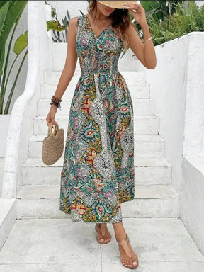 Vestido Feminino Estampado Sem Manga - Loja Luniva