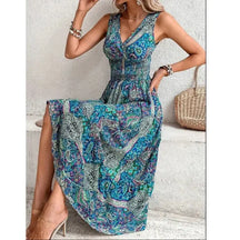 Vestido Feminino Estampado Sem Manga - Loja Luniva