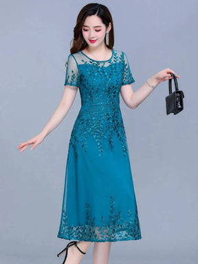 Vestido Feminino Floral em Chiffon - Loja Luniva