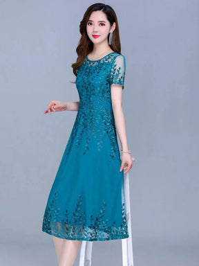 Vestido Feminino Floral em Chiffon - Loja Luniva