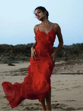 Vestido Feminino Longo de Chiffon Hilde - Loja Luniva