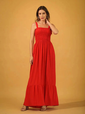Vestido Feminino Longo em Lastex Com Alça - Loja Luniva