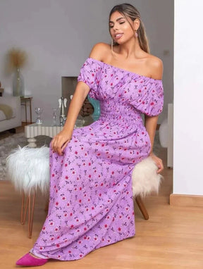 Vestido Feminino Longo Estampado Lilian - Loja Luniva