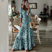 Vestido Feminino Longo Estampado Sienna - Loja Luniva