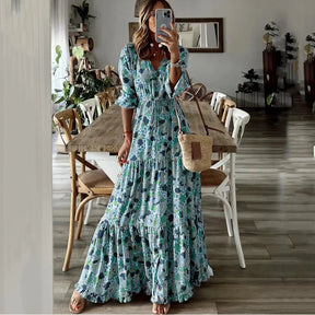 Vestido Feminino Longo Estampado Sienna - Loja Luniva