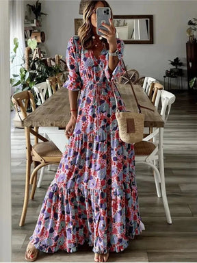 Vestido Feminino Longo Estampado Sienna - Loja Luniva