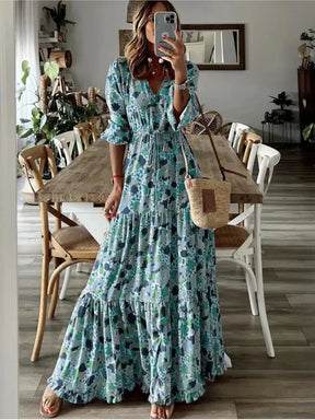 Vestido Feminino Longo Estampado Sienna - Loja Luniva
