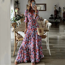 Vestido Feminino Longo Estampado Sienna - Loja Luniva