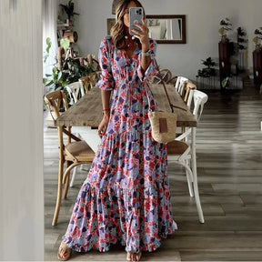 Vestido Feminino Longo Estampado Sienna - Loja Luniva