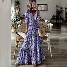 Vestido Feminino Longo Estampado Sienna - Loja Luniva