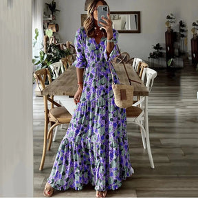 Vestido Feminino Longo Estampado Sienna - Loja Luniva
