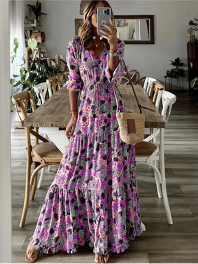Vestido Feminino Longo Estampado Sienna - Loja Luniva