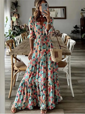 Vestido Feminino Longo Estampado Sienna - Loja Luniva