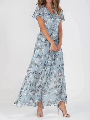 Vestido Feminino Longo Floral Elisabete - Loja Luniva