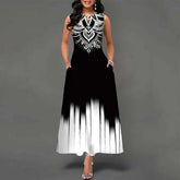 Vestido Feminino Longo Sem Mangas - Loja Luniva