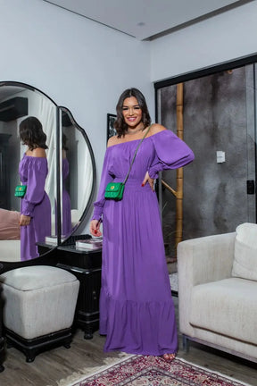 Vestido Feminino Manga Longa Emília - Loja Luniva