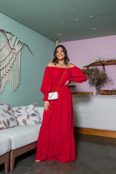 Vestido Feminino Manga Longa Emília - Loja Luniva