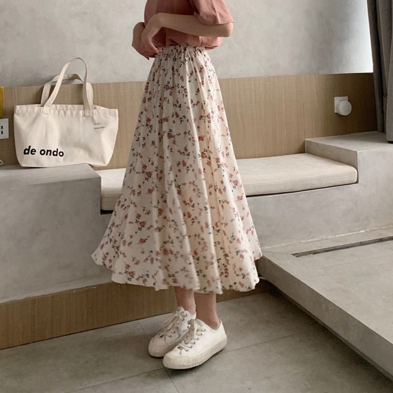 Vestido Feminino Midi Floral - Loja Luniva
