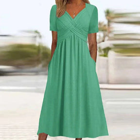 Vestido Feminino Solto de Manga Curta - Loja Luniva