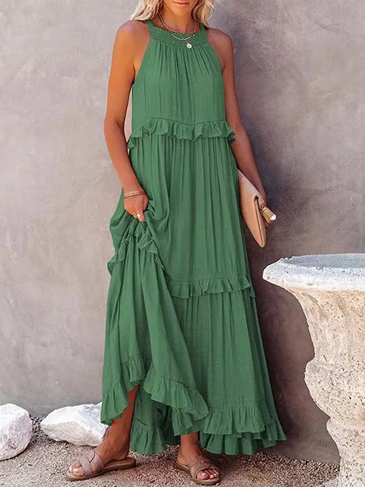 Vestido Longo Babado - Loja Luniva