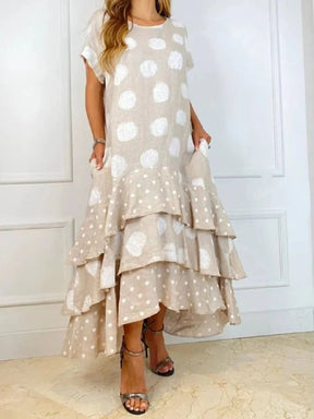 Vestido Longo com Babado em Cascata Nícia - Loja Luniva