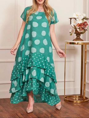 Vestido Longo com Babado em Cascata Nícia - Loja Luniva