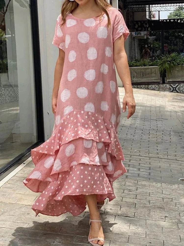Vestido Longo com Babado em Cascata Nícia - Loja Luniva