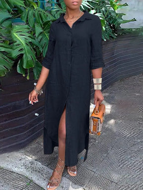 Vestido Longo De Linho - Judi - Loja Luniva