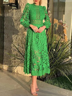 Vestido Longo De Renda - Florenz - Loja Luniva