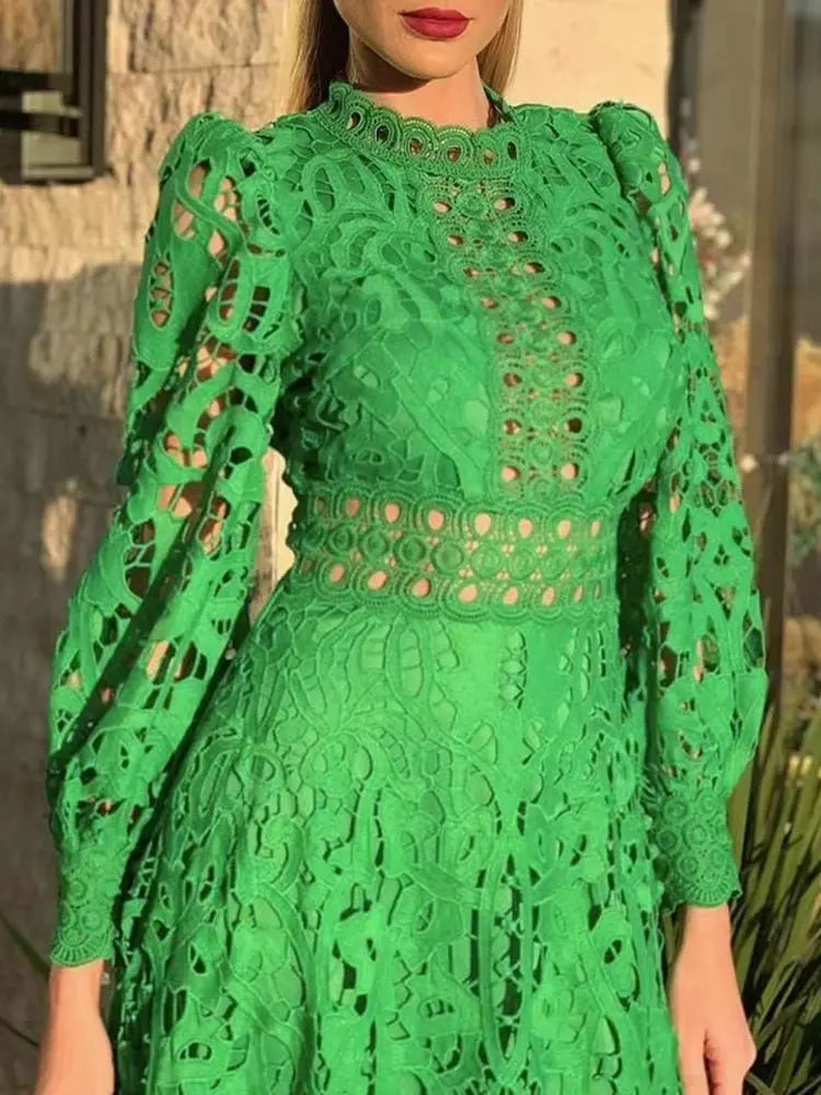 Vestido Longo De Renda - Florenz - Loja Luniva