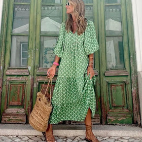 Vestido Longo Estampado Elida - Loja Luniva
