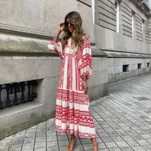 Vestido Longo Estampado Elida - Loja Luniva