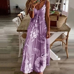 Vestido Longo Estampado Olivie - Loja Luniva