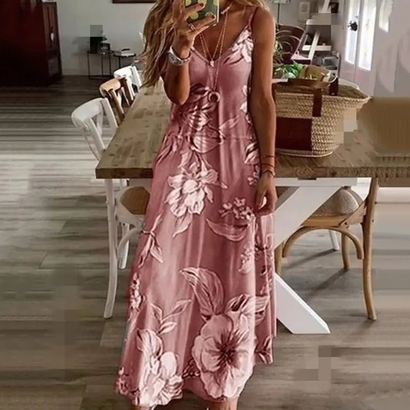 Vestido Longo Estampado Olivie - Loja Luniva